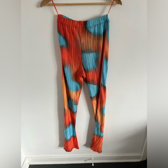 Arthur Box Pleat Two Piece Orange & Blue Set, size 4 - Picture 3 of 9